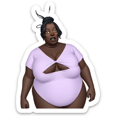 dark beauty in bold attire sticker