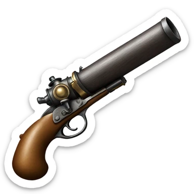 old 1600s gunpowder gun sticker