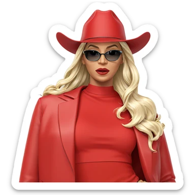 blonde girl in stylish outfit sticker