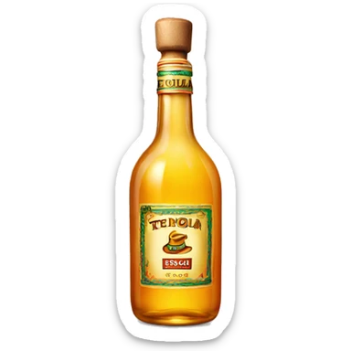 Bottle of tequila  sticker