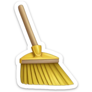 hand broom and dustpan sticker