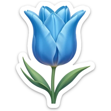 a single light blue tulip sticker