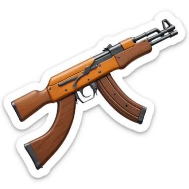 AK-47 Wooden handrail and wooden buttstock sticker