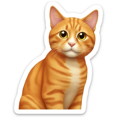 Orange cat  sticker