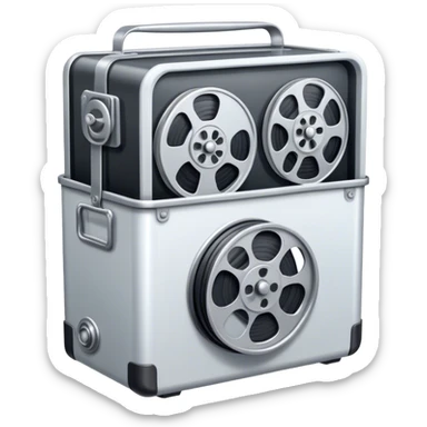 movie, Film reel in  cold box sticker