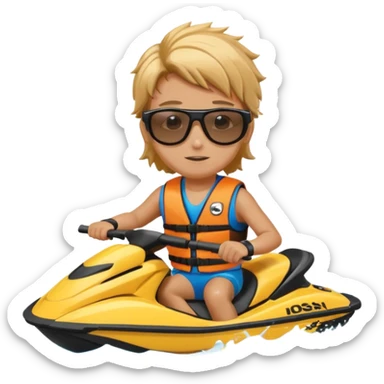 jet ski rider sticker