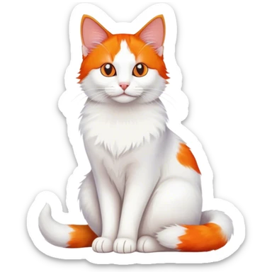 Turkish van cat short hair sitting sticker