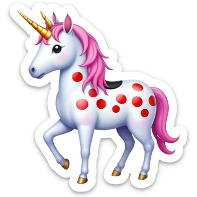 unicorn with a lady bug sticker