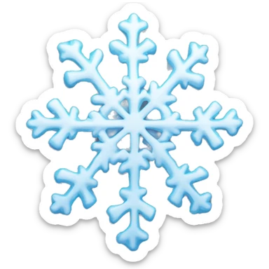 Melting snowflake sticker