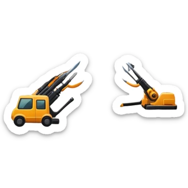 a warehouse with weapons sticker