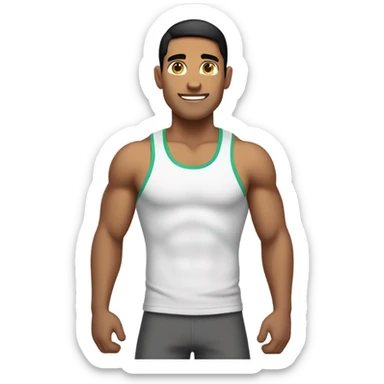 Healthy fit Latino dude sticker