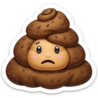 Poop poop sticker