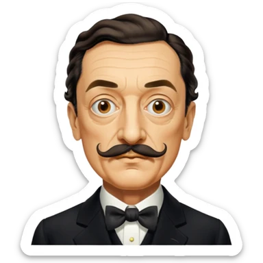 salvador dali headshot sticker