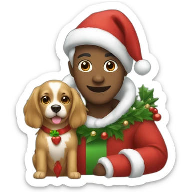 crismas and pets sticker