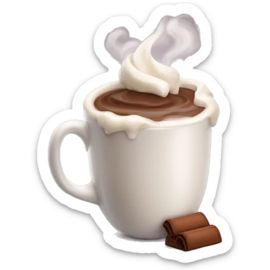 Hot coco with cream  sticker