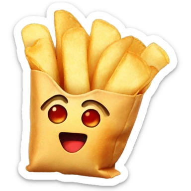 Chips with ketchup sticker