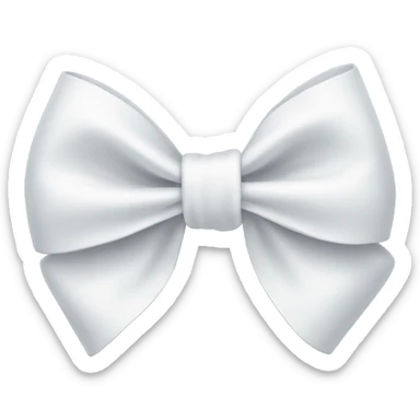 White bow on white bow sticker