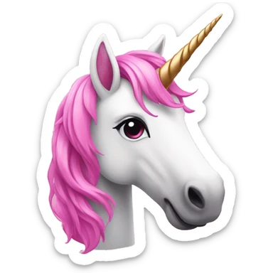 unicorn with pink color sticker