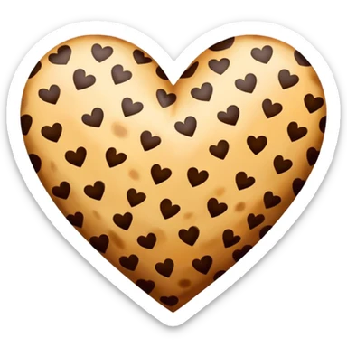 Cheetah print heart  sticker