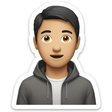 asian teenager  sticker