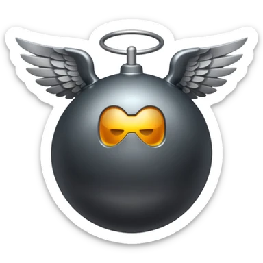 Bomb with wings sticker