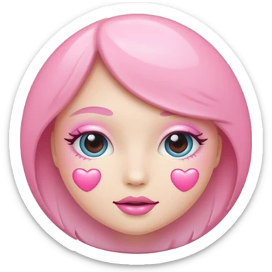 Pink cosmetic sticker