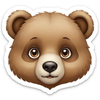 Cute bear cub with big eyes sticker