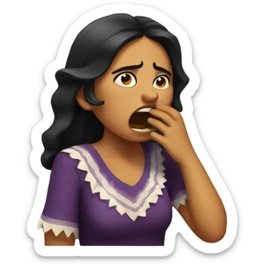 Spooky Mexican Girl sneezing sticker