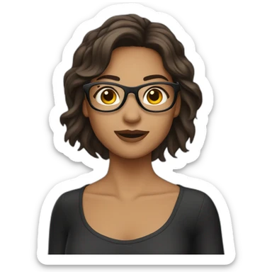 Danseuse brune à lunettes sticker