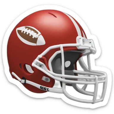 american football helmet with the letters smc sticker