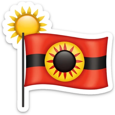 aboriginal flag sticker