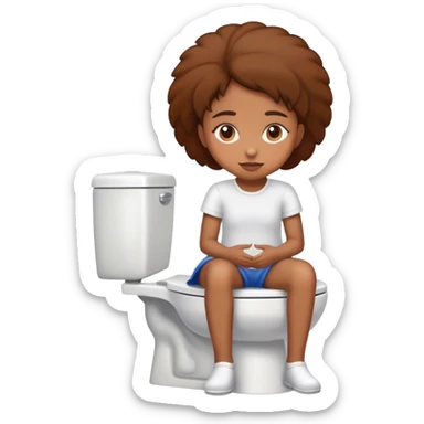 Brown Girl on toilet sticker