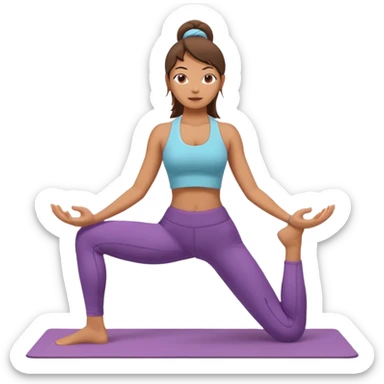 yoga girl sticker
