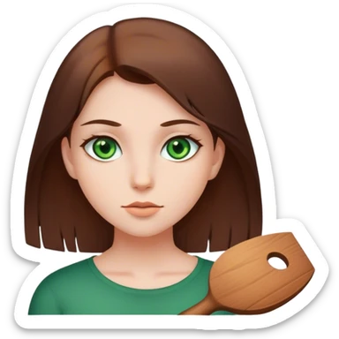 Just a girl that has green eyes and straight brown hair sticker