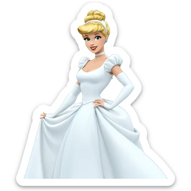 smiling girl in elegant attire sticker