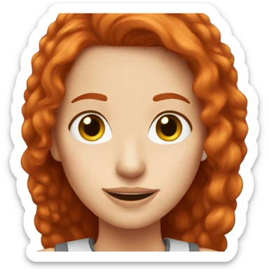 Redhead girl phone selfie  sticker