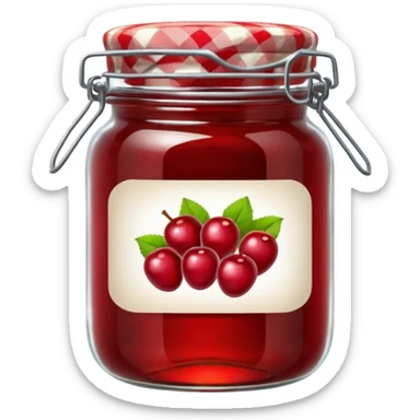 jam jar with label sticker