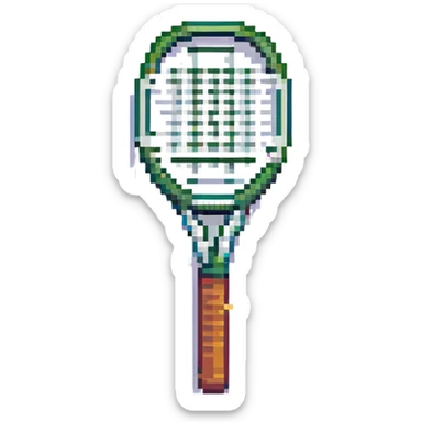 A tennis racket sticker