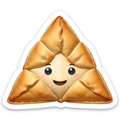 Crispy Handmade Samosa Brand Logo sticker