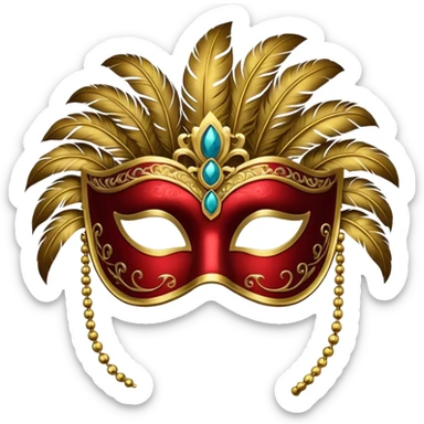 masquerade mask sticker