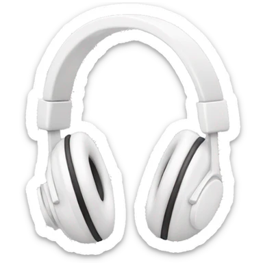 White headphones with bows sticker