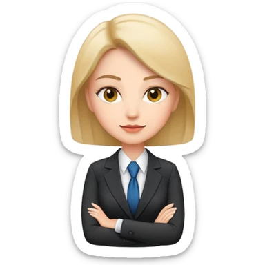 professional businesswoman in a suit sticker
