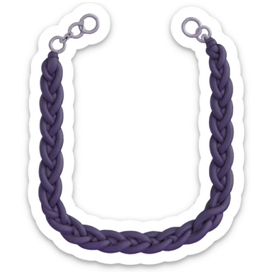 hair braid with silver rings sticker