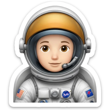 astronaut in space sticker