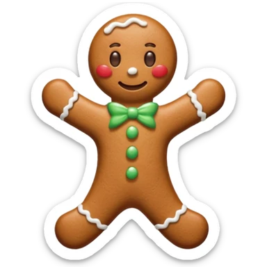 Omino di pan di zenzero con solo glassa bianca  sticker