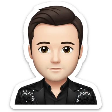 Shane Filan from Westlife with black sequin outfit sticker