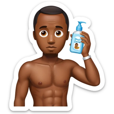 P Diddy with baby oil sticker