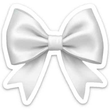 white satin bow sticker