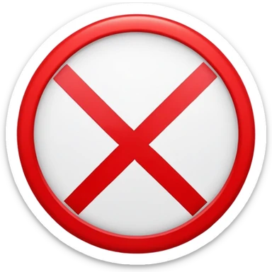 red circle with crossed line sticker