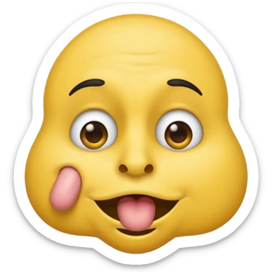 stinky emoji holding nose, squinting eyes sticker